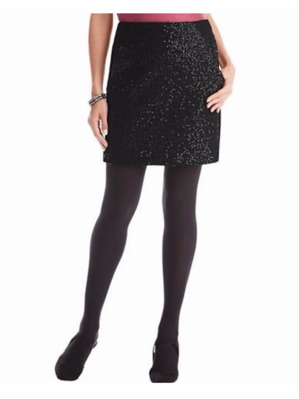 Loft Wool Sequin Skirt